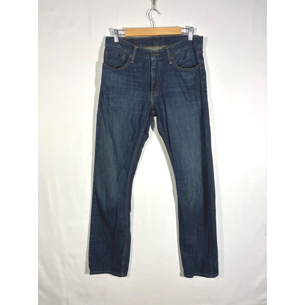 Classic Rugged Levis Mens 32x34 Dark Wash 514 Straight Leg Jeans